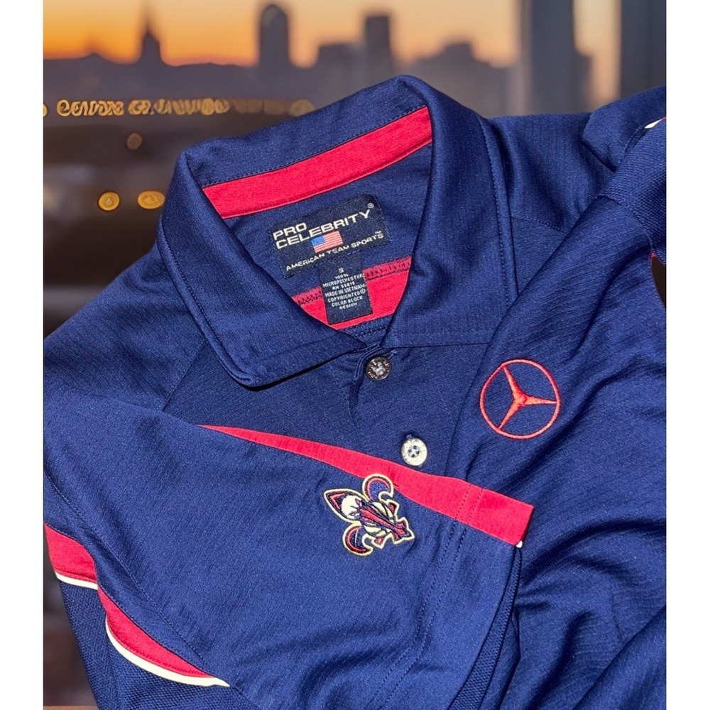 Pro Celebrity Shirt Men S Mercedes Benz New Orleans‎ Pelicans Basketball Polo